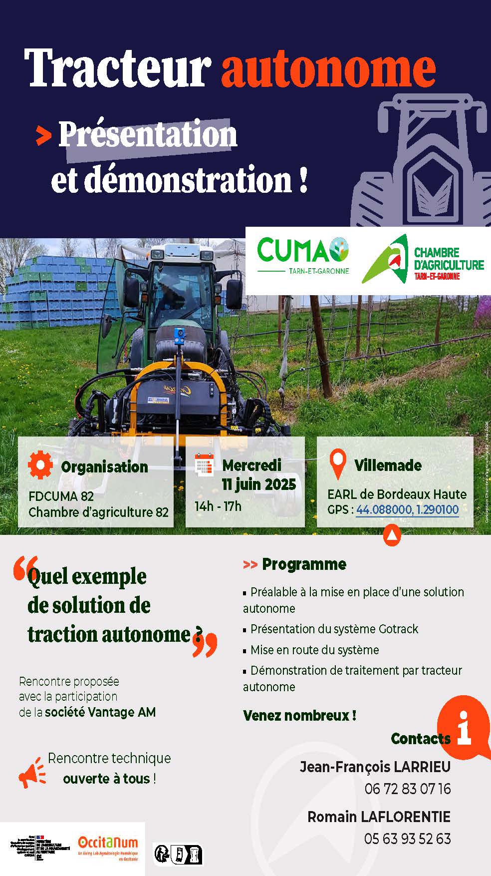 Invitation Tracteur autonome