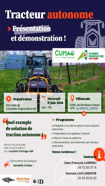 Invitation Tracteur autonome