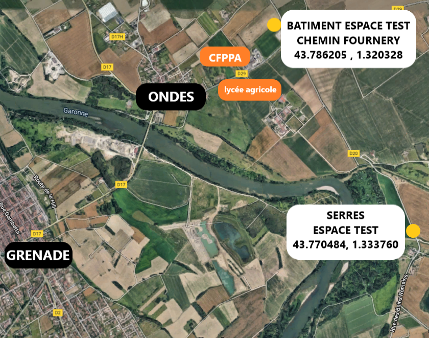plan accès espace test